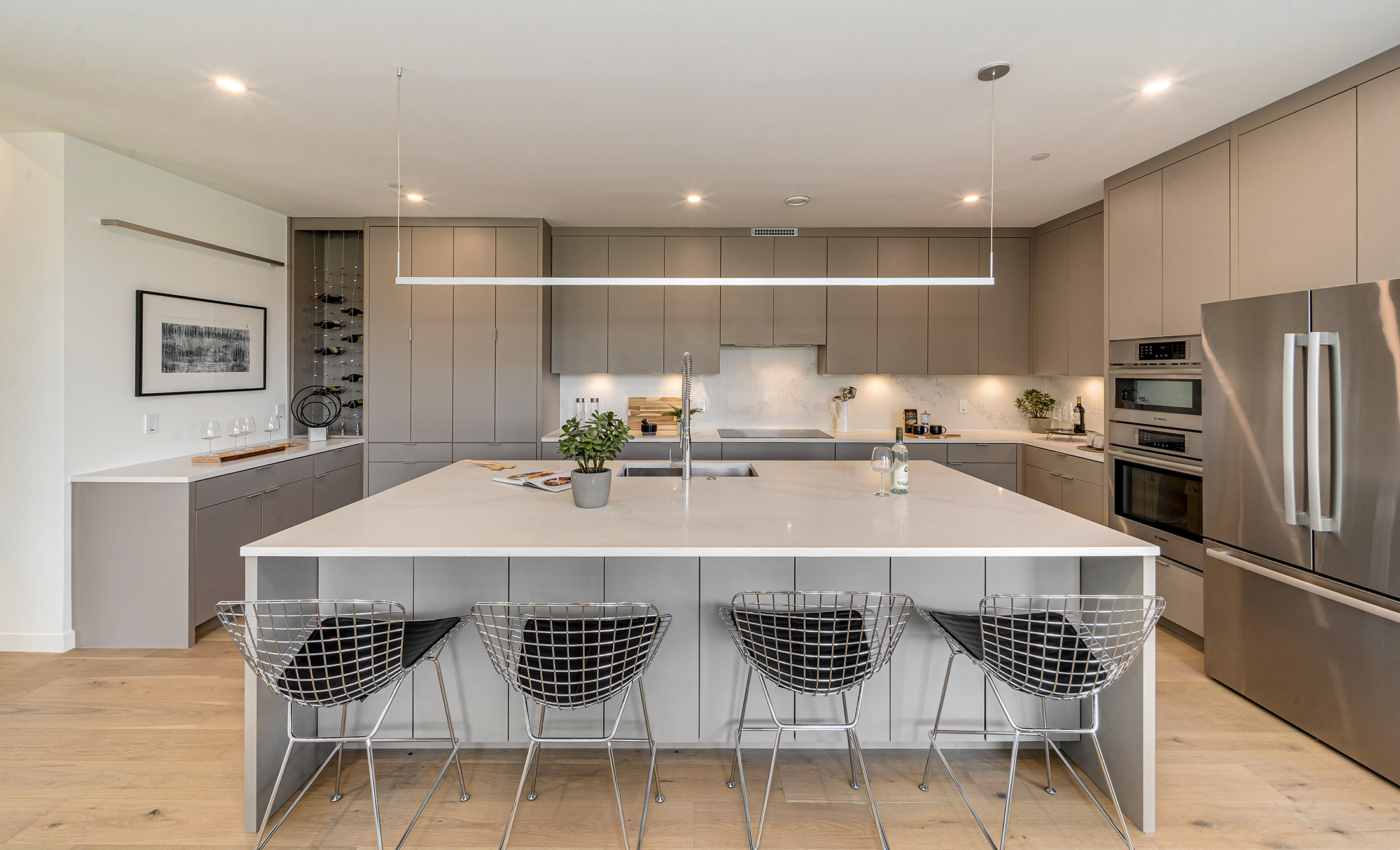 modern kitchen in a luxury mobile home