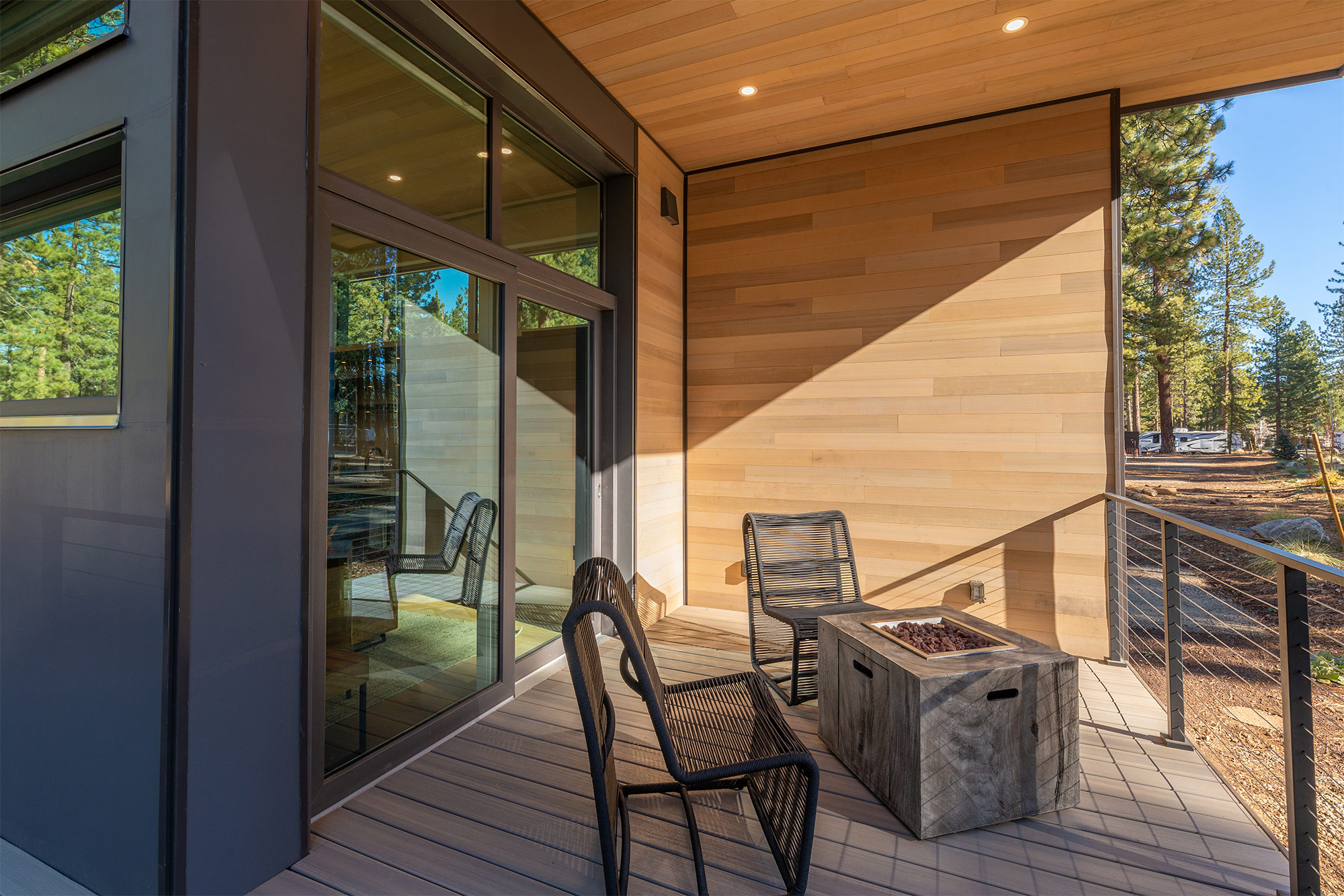 luxury mobile homes on a camping site