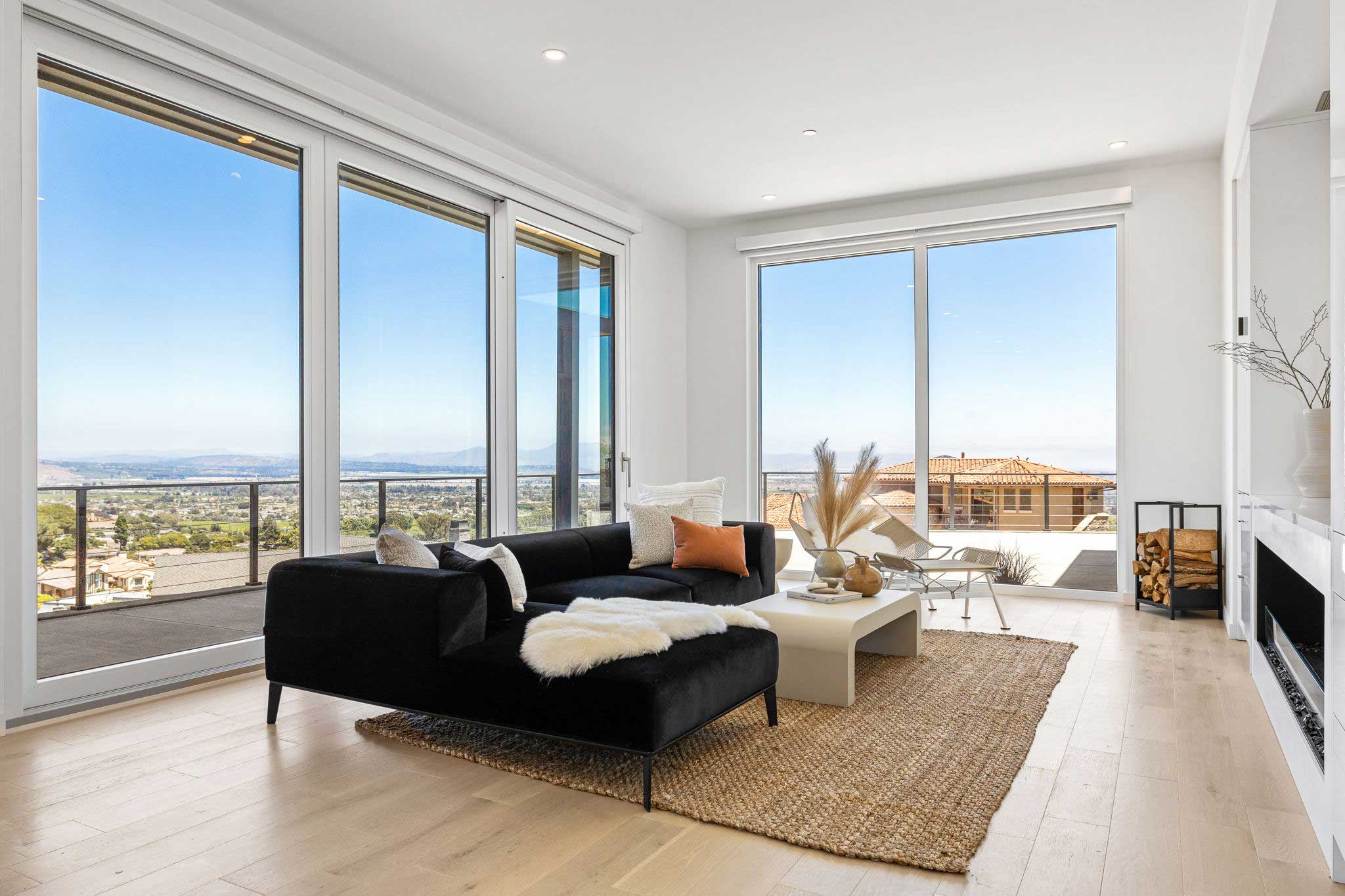 a prefab home luxury living room